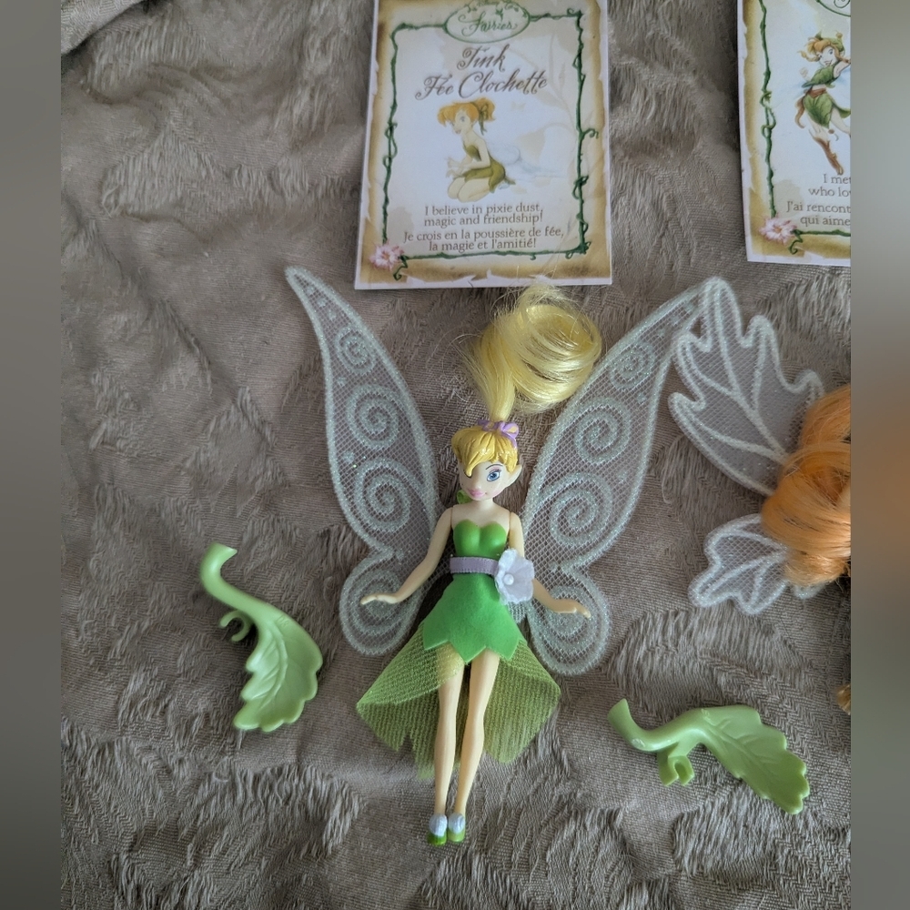 Disney Fairies Tinker Bell Fawn Bess Lily Friendship Collection 4" Dolls Set - Picture 2 of 9